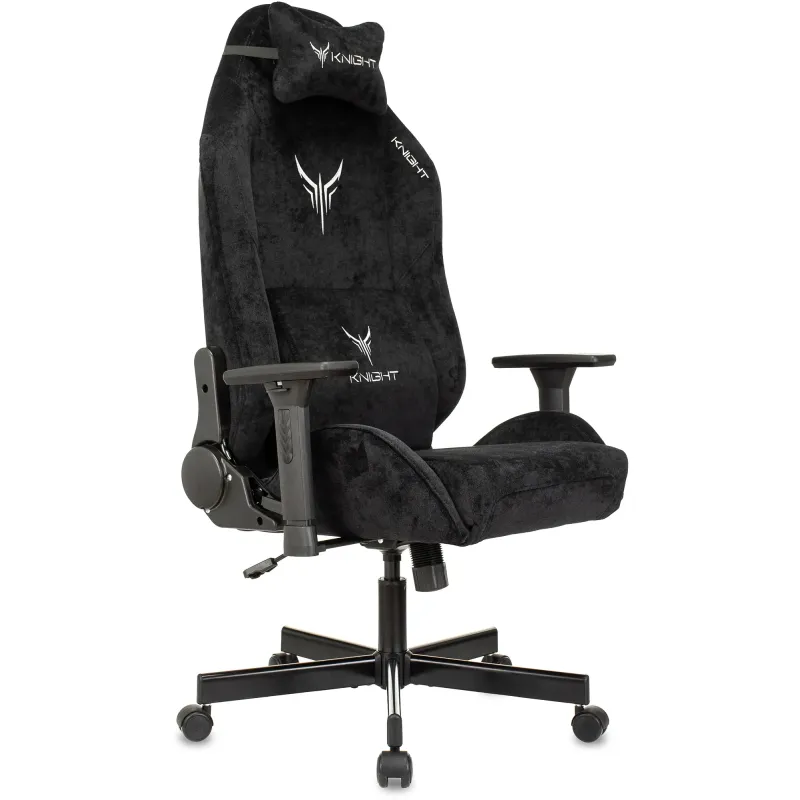 Кресло игровое Knight N1 Fabric черный Light-20 с подголов. крестов. металл главное фото