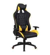 Игровое кресло  "GT Master GM-110", две подушки, экокожа, черное/желтое, 531927